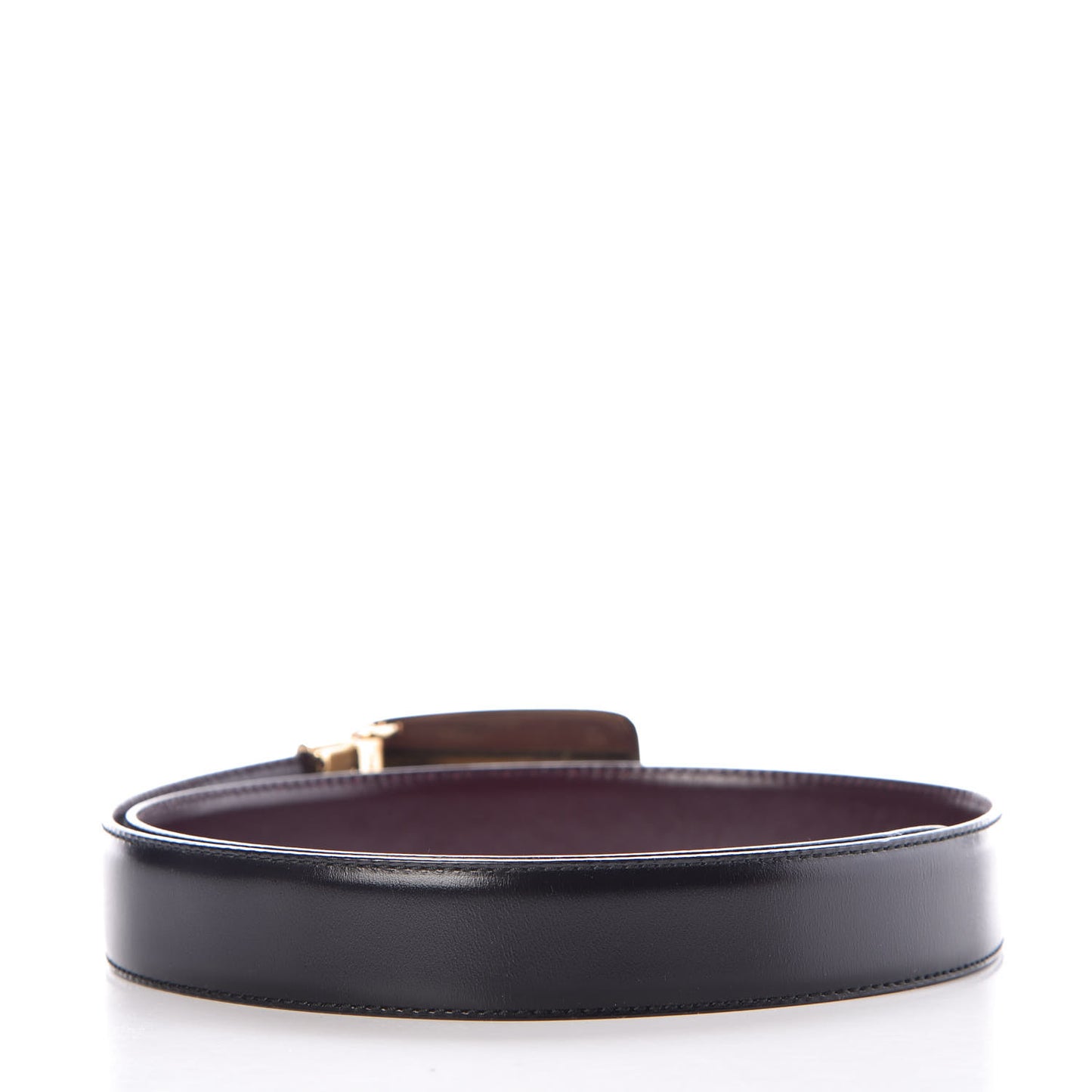 Calfskin Reversible G Buckle Belt 80 32 Black Burgundy