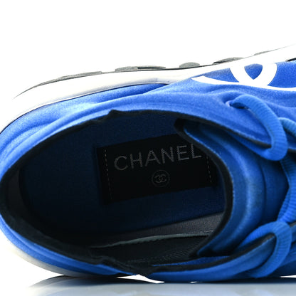 Chanel Mesh Lycra Thermoplastic Mens Sneakers 43 Blue 6 of 9