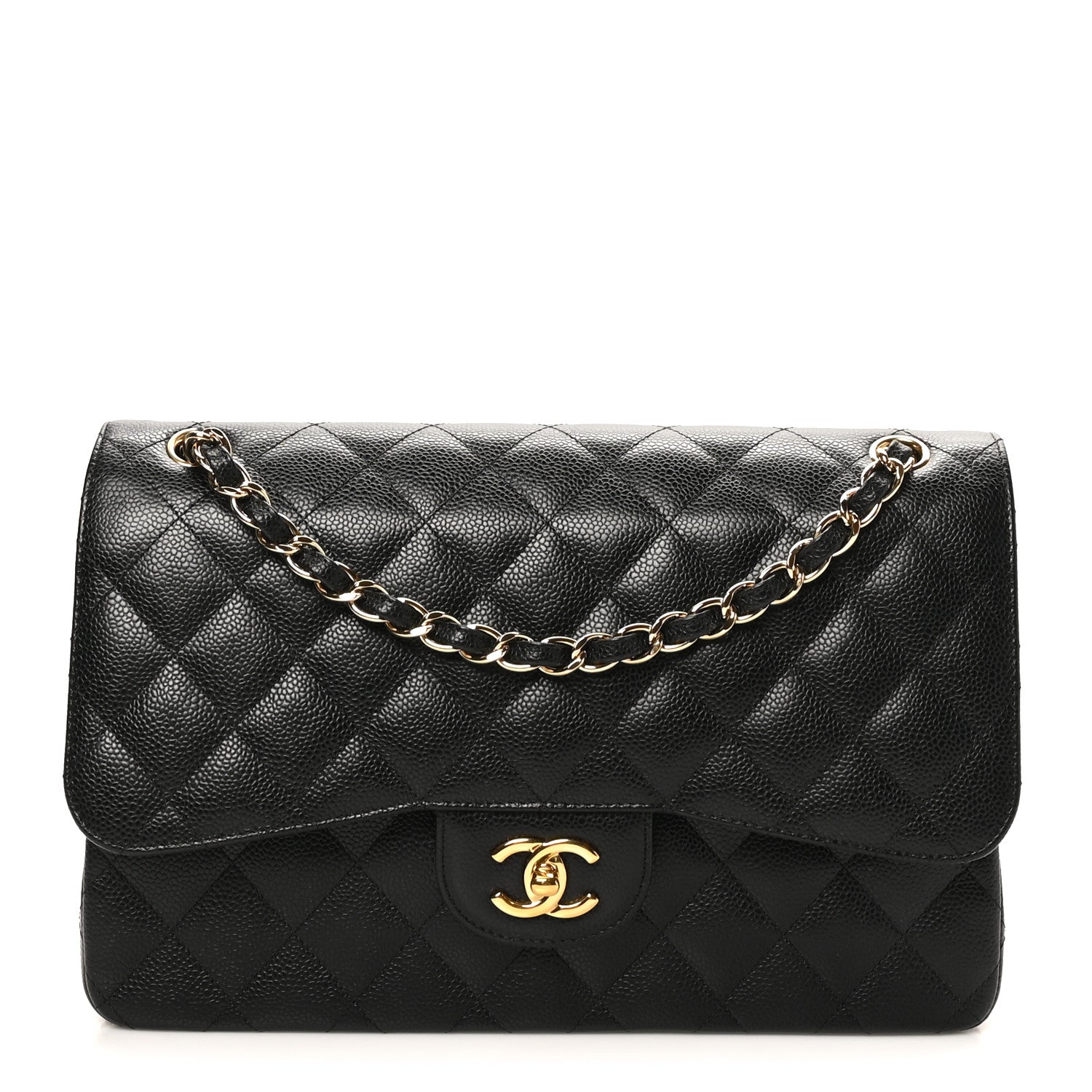 Chanel Caviar Quilted Jumbo Double Flap Black 1 of 11