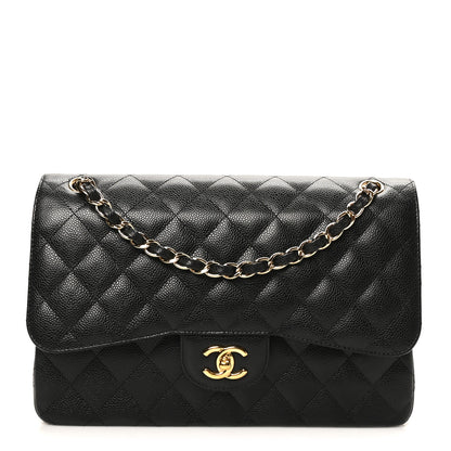 Chanel Caviar Quilted Jumbo Double Flap Black 1 of 11