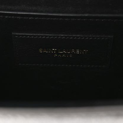 Saint Laurent Textured Metallic Calfskin Classic Monogram Cassandre Clutch Silver 6 of 6