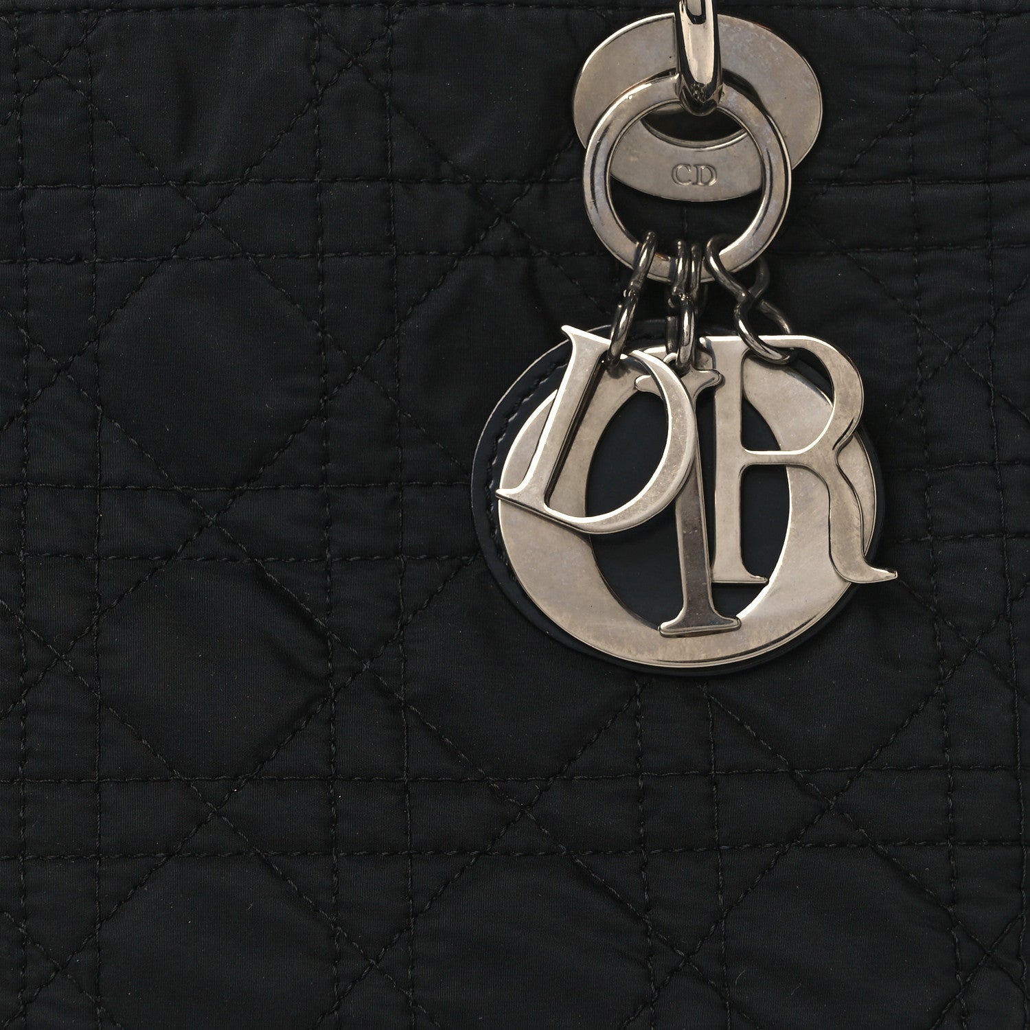 Christian Dior Nylon Cannage Medium Lady Dior Black 8 of 11