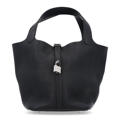 Hermes Taurillon Clemence Picotin Lock 22 MM Black 1 of 10
