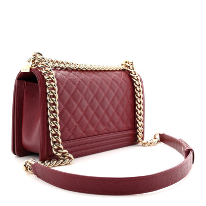 Chanel Caviar Quilted Medium Boy Flap Red 3 of 10