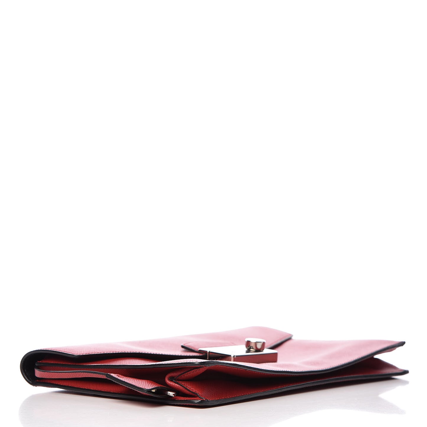 Saffiano Lux Sound Clutch Fuoco