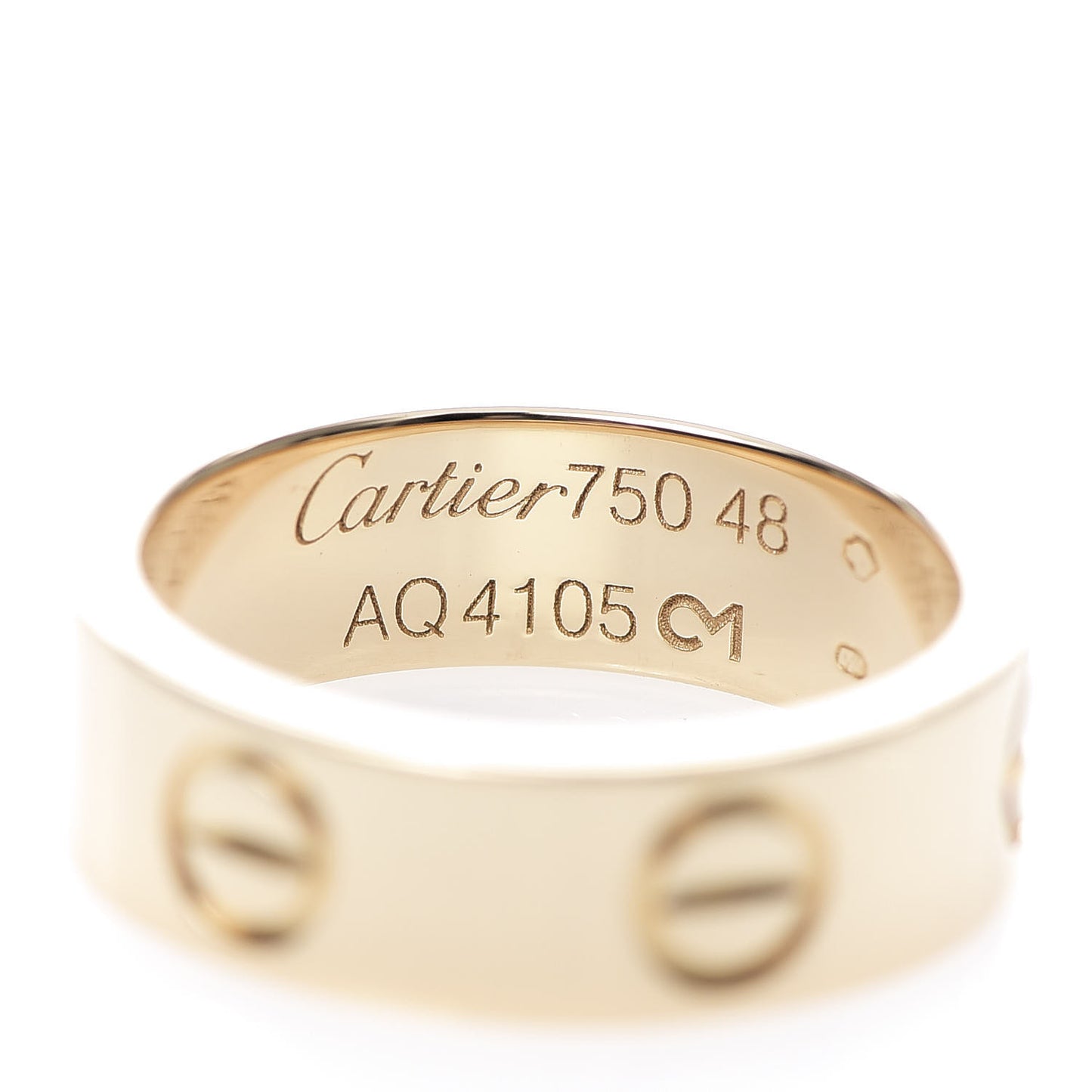 18K Yellow Gold 5.5mm LOVE Ring 48 4.5