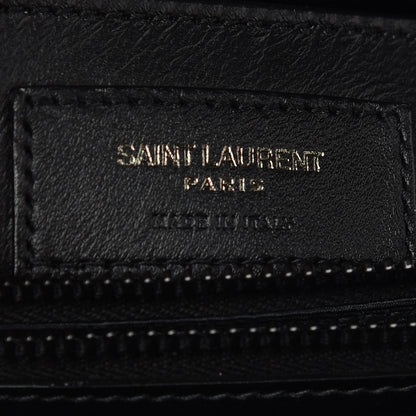 Saint Laurent Calfskin Y Quilted Monogram Small Loulou Chain Satchel Black 6 of 8