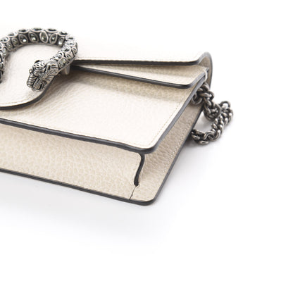 Gucci Dollar Calfskin Crystal Super Mini Dionysus Shoulder Bag Mystic White Black Diamond 6 of 7