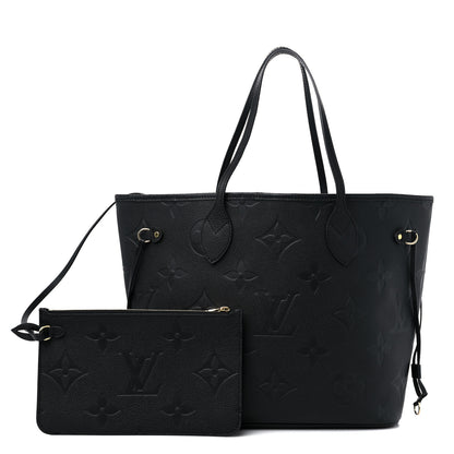 Louis Vuitton Empreinte Monogram Giant Neverfull MM Black 1 of 9