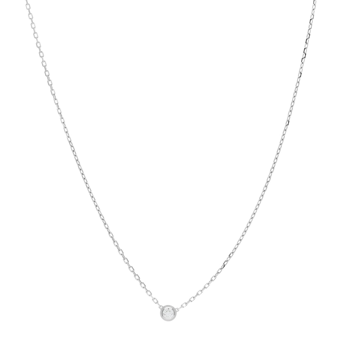 18K White Gold Diamond SM D'Amour Pendant Necklace