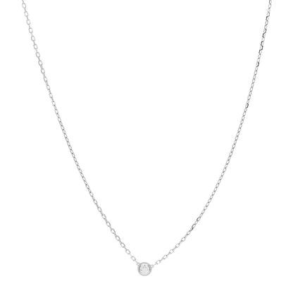 Cartier 18K White Gold Diamond SM D'Amour Pendant Necklace 1 of 5