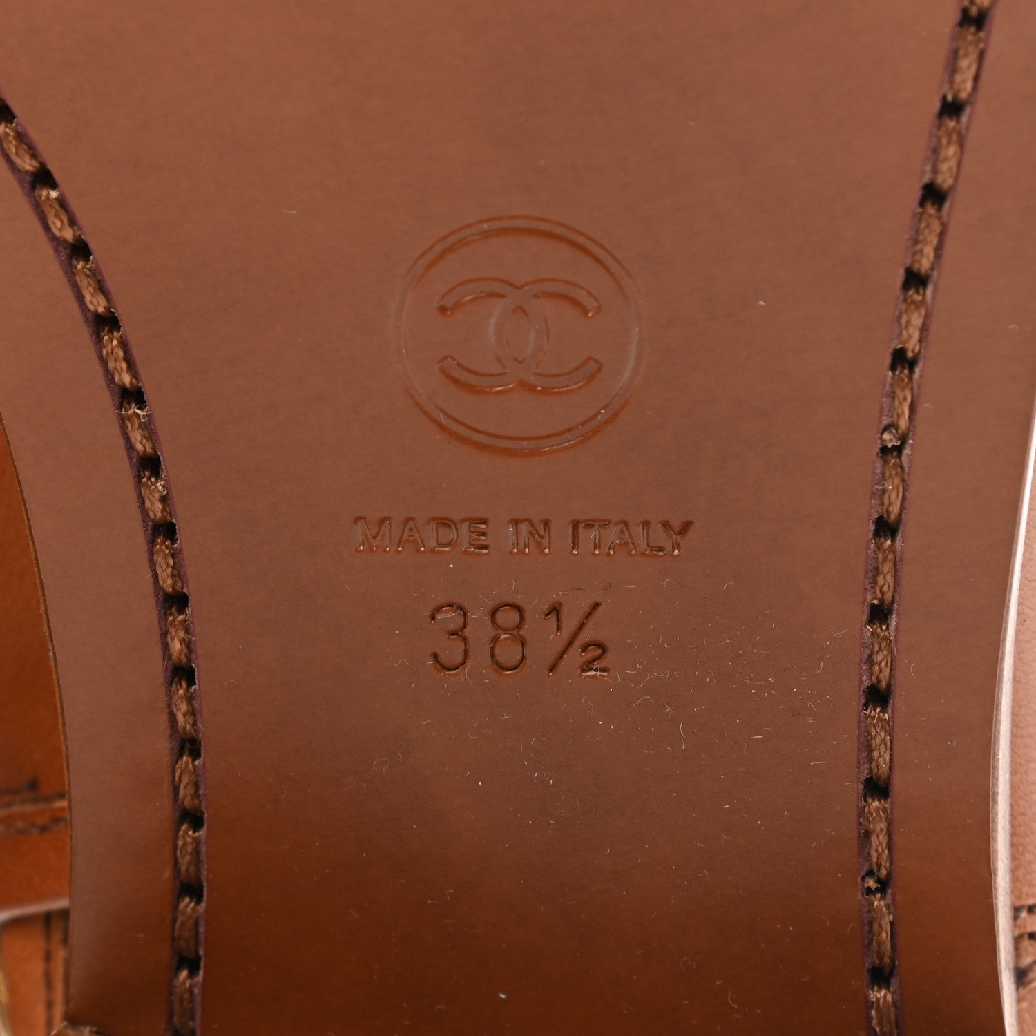 Chanel Calfskin CC Logo Mid Calf Boots 38.5 Caramel 6 of 12