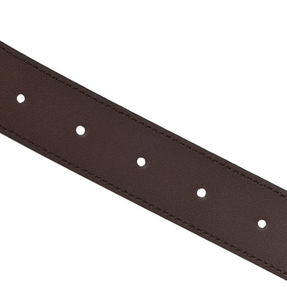 Gucci Pebbled Calfskin Logo Belt 95 38 Taupe 3 of 4