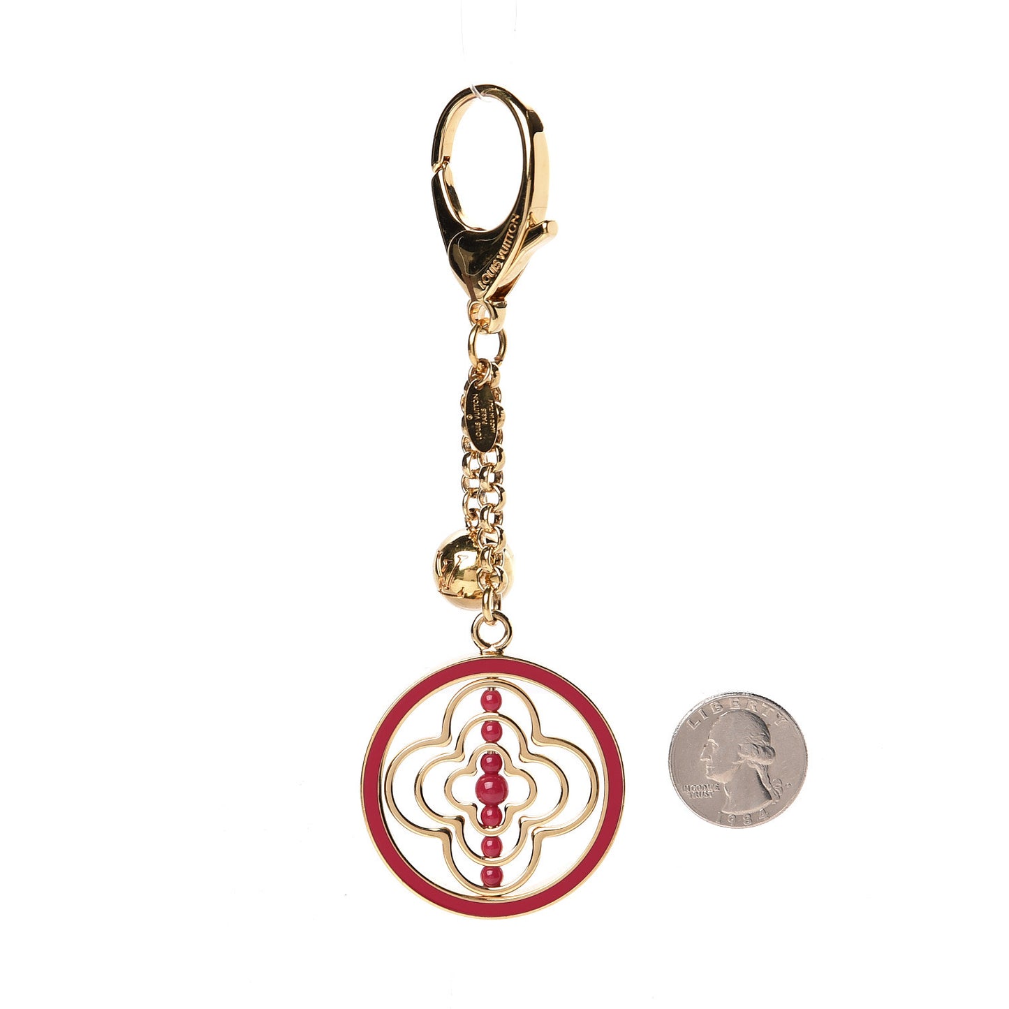 Whirly Flower Bag Charm Rose Indien