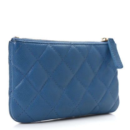 Chanel Caviar Quilted Small Pouch Blue 3 of 7