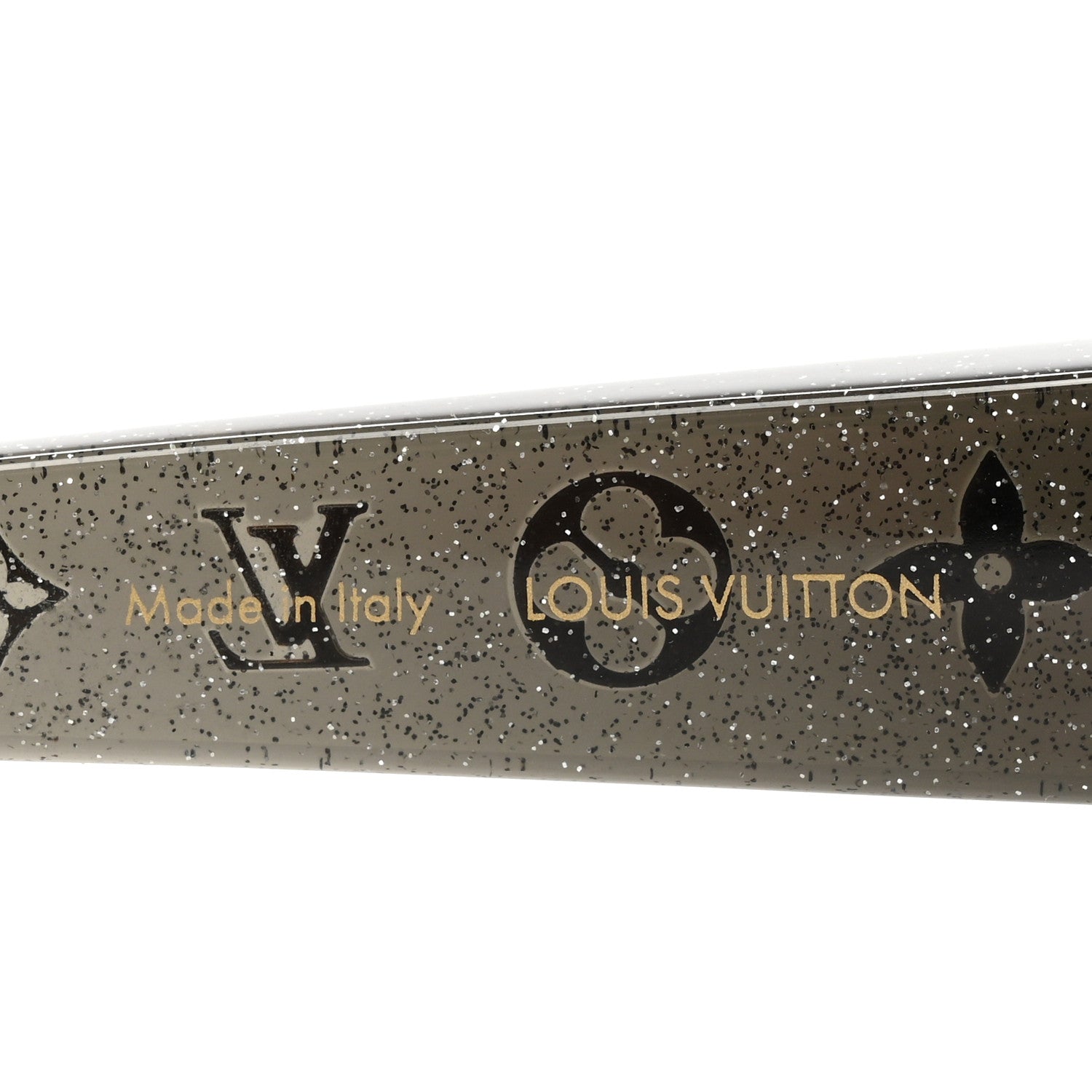 Louis Vuitton Acetate Obsession Round Sunglasses Z1855E Black Glitter 5 of 7