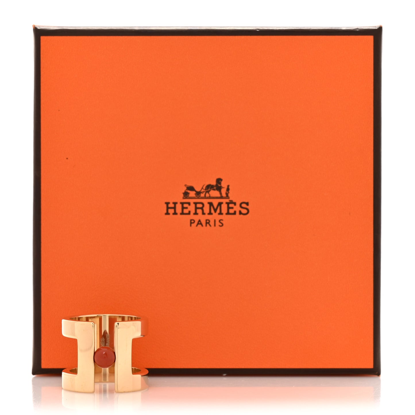 Permabrass H Perle Scarf Ring Rouge