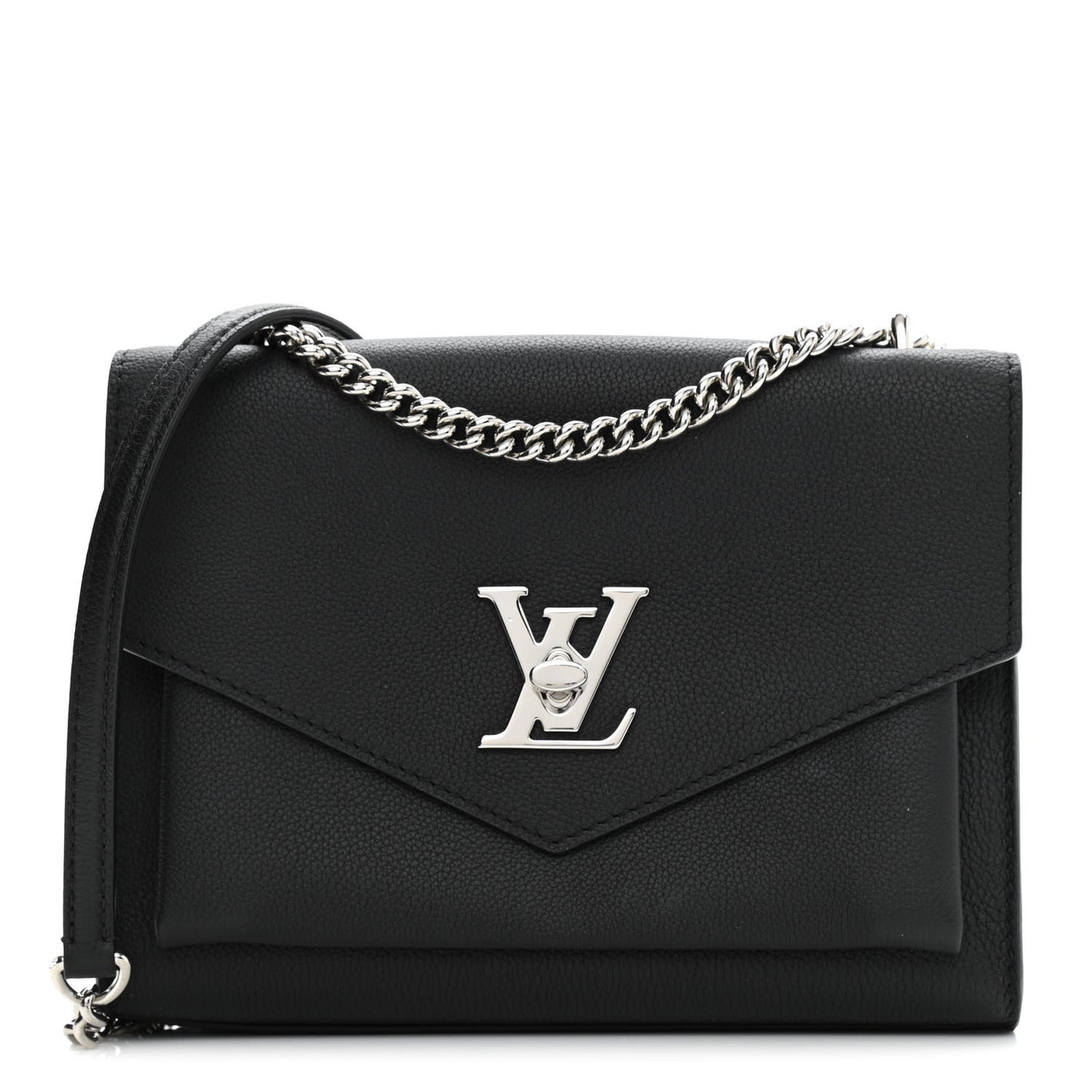 Soft Calfskin Mylockme Chain Bag BB Black