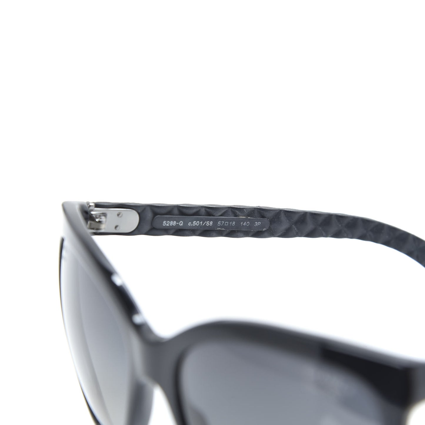 Acetate Polarized Quilted CC Sunglasses 5288-Q Black