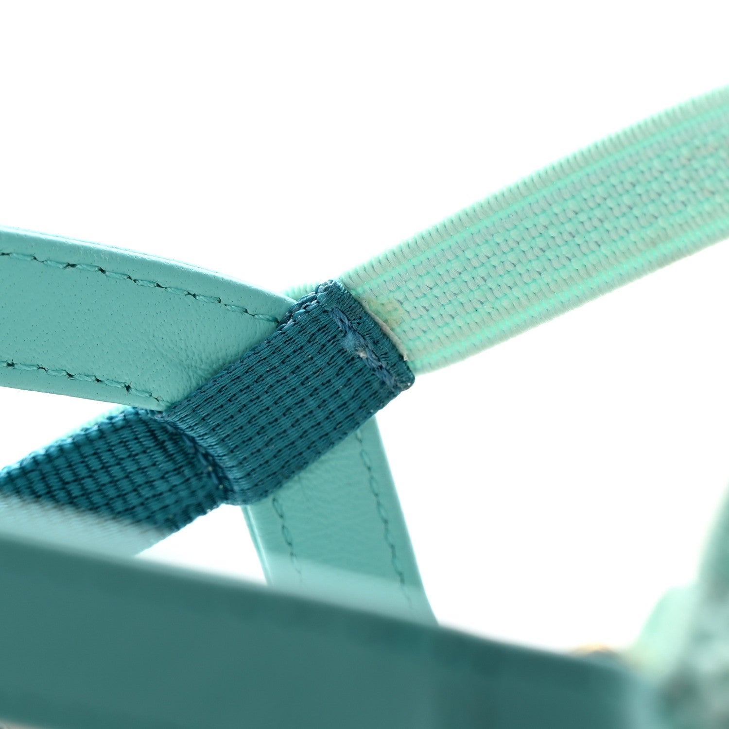 Fendi Organza Sequin Paillettes Colibri Lite 85mm Slingback Pumps 38.5 Nudo Blue Tiffany Blue 13 of 15