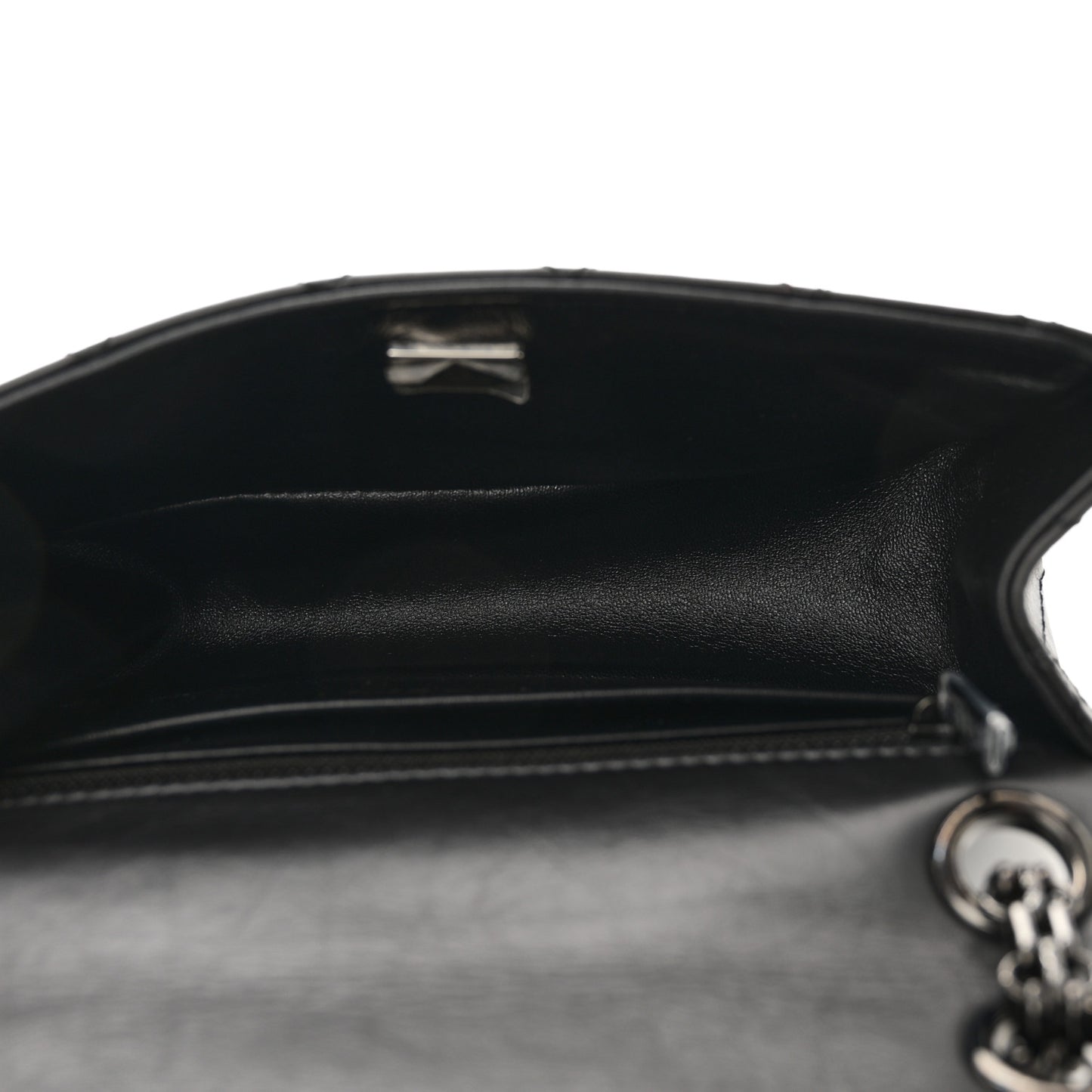 Aged Calfskin Quilted 2.55 Reissue Mini Flap So Black