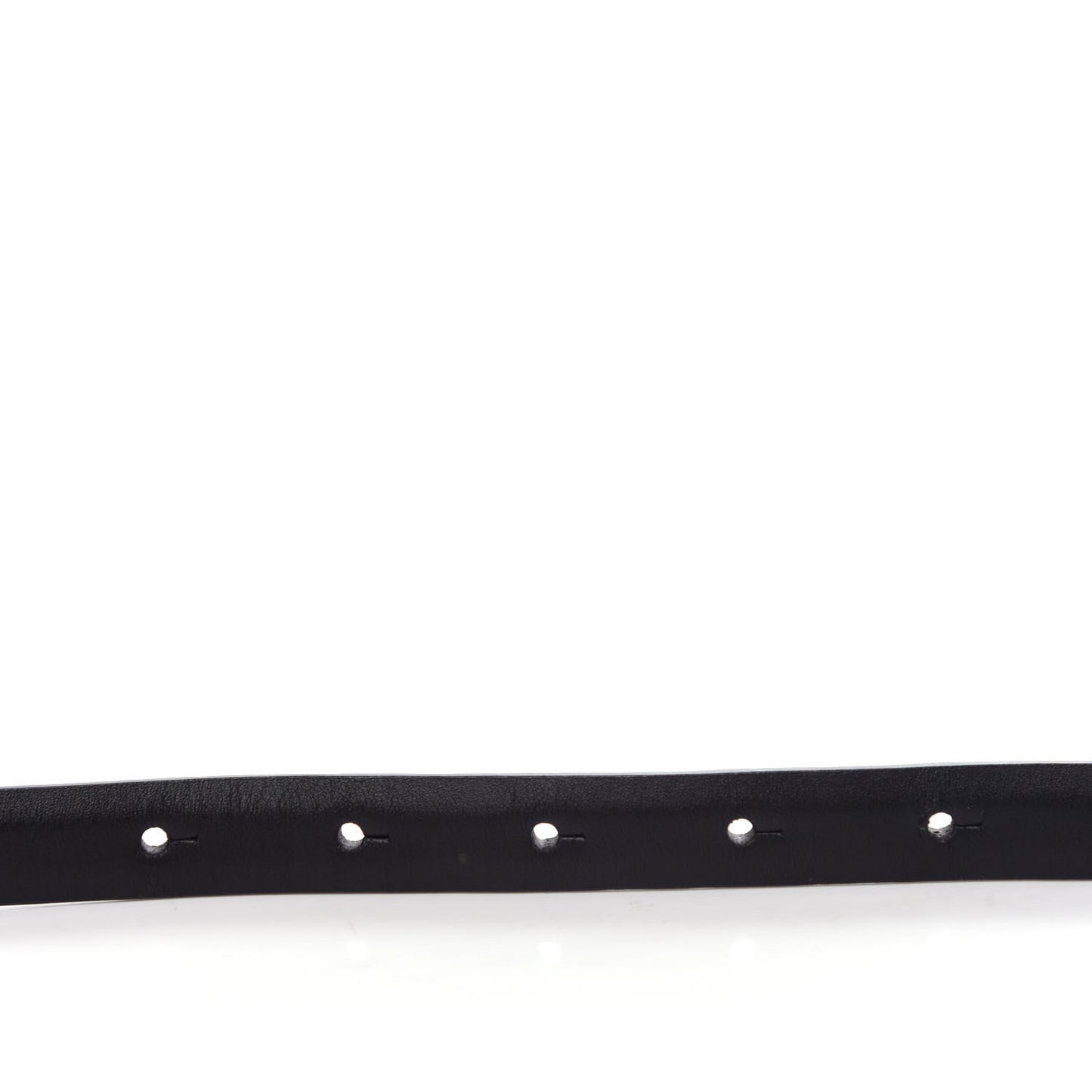 Calfskin Horsebit Skinny Belt 85 34 Black
