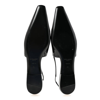 Saint Laurent Vernice Grupy Silvana 05 Slingback Flats 41 Black 6 of 10