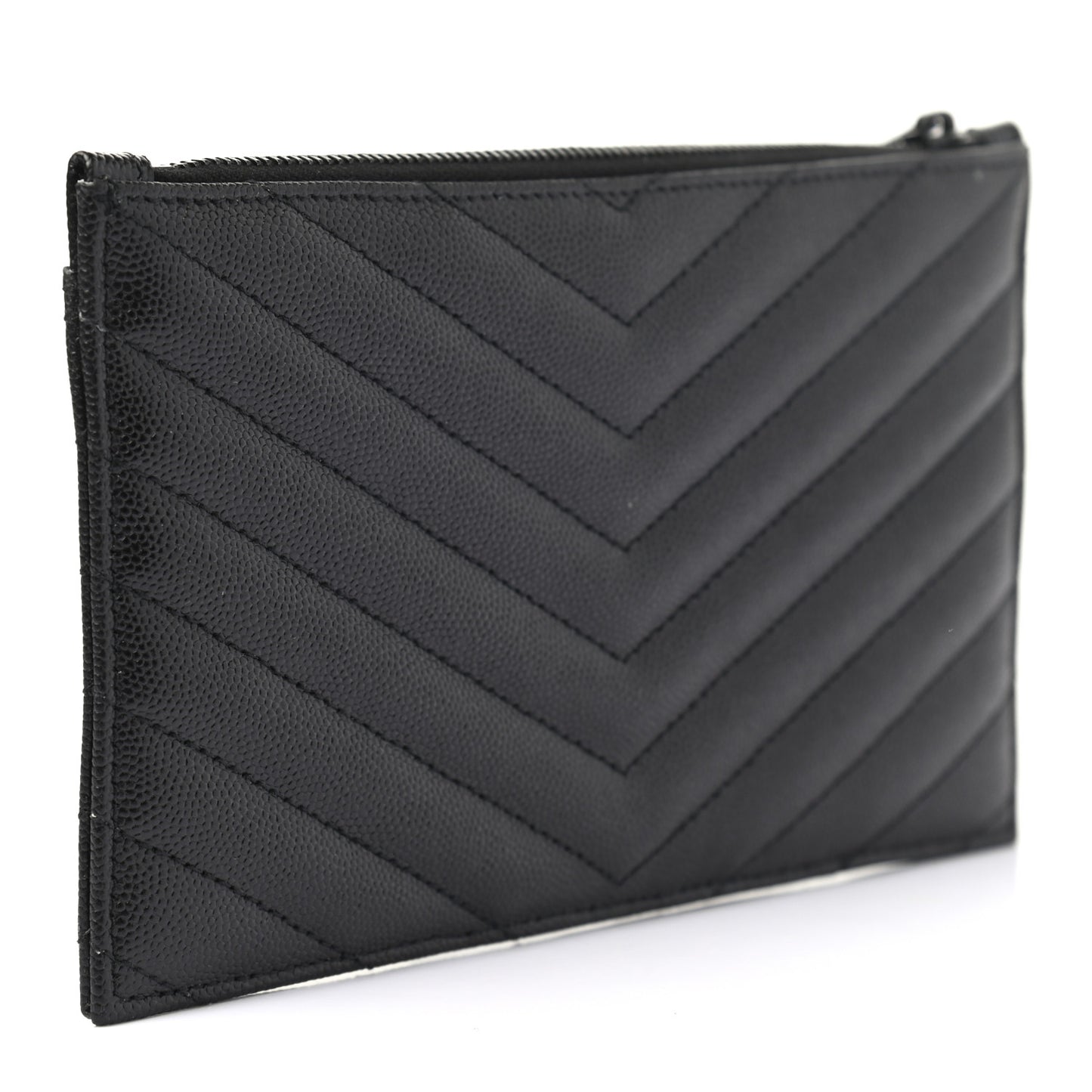 Grain De Poudre Chevron Monogram Bill Pouch Black