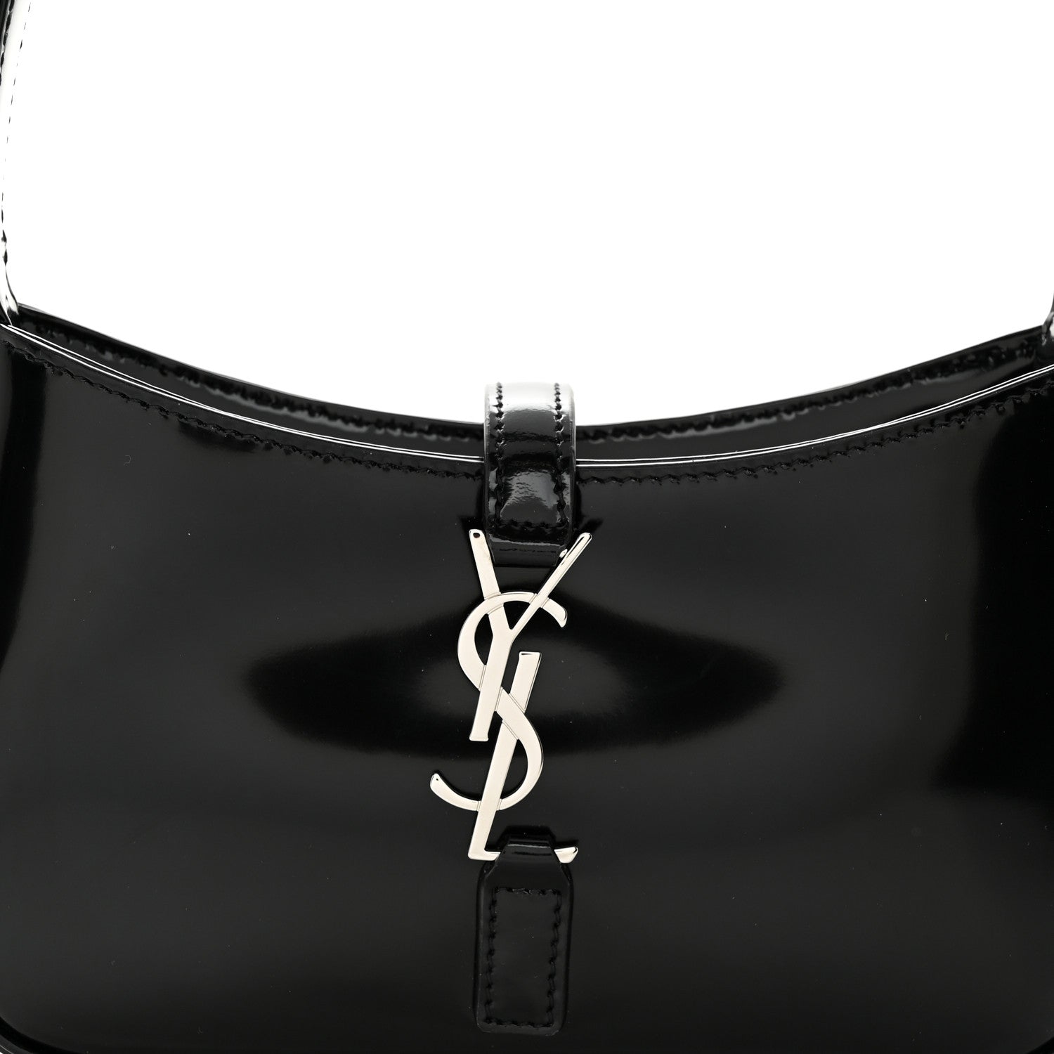 Saint Laurent Patent Calfskin Le 5 A 7 Mini Hobo Black 8 of 10