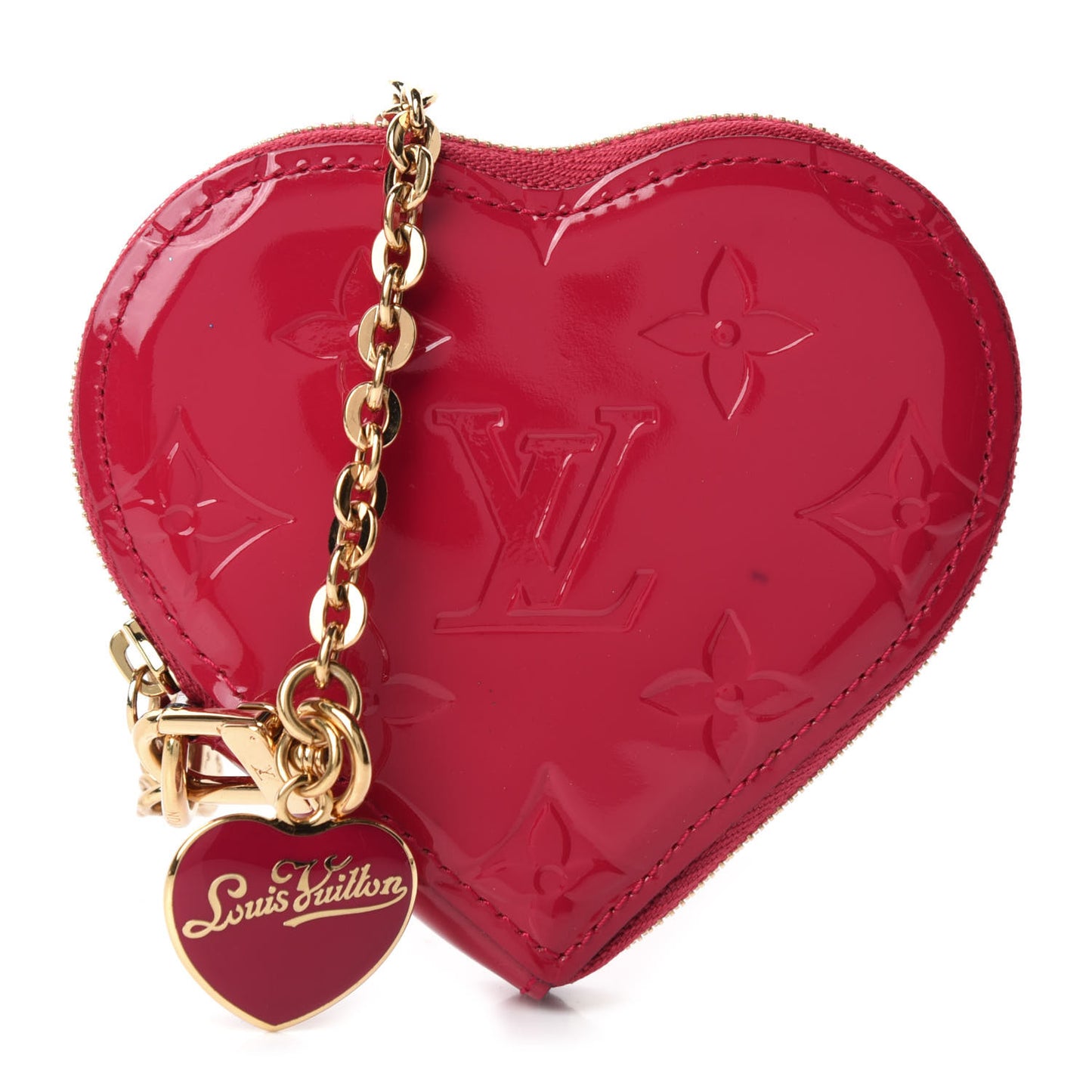 Vernis Heart Coin Purse Rose Indien
