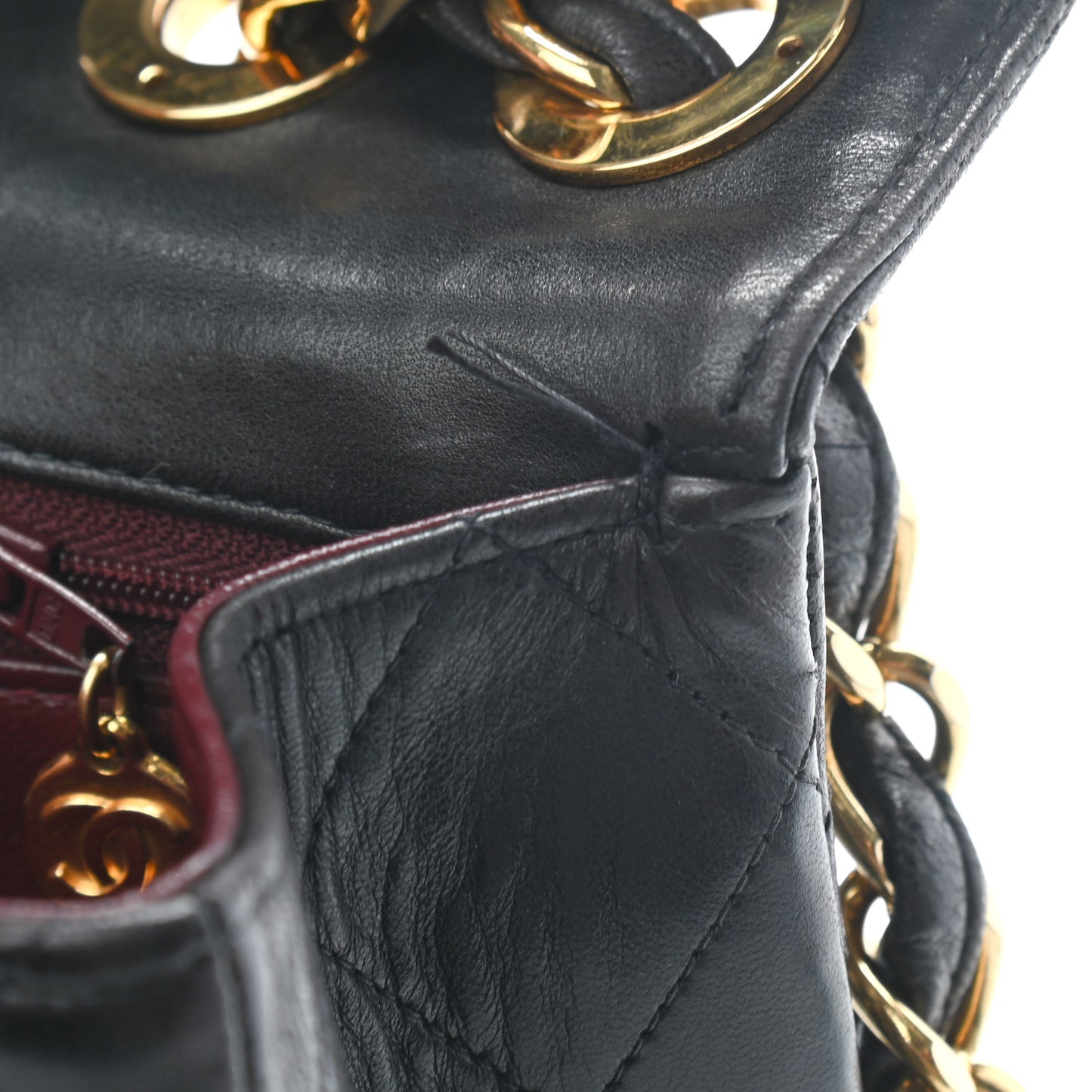 Lambskin Quilted XL Jumbo Single Flap Black