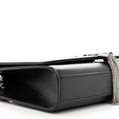 Saint Laurent Smooth Calfskin Medium Classic Monogram Kate Tassel Satchel Black 9 of 11