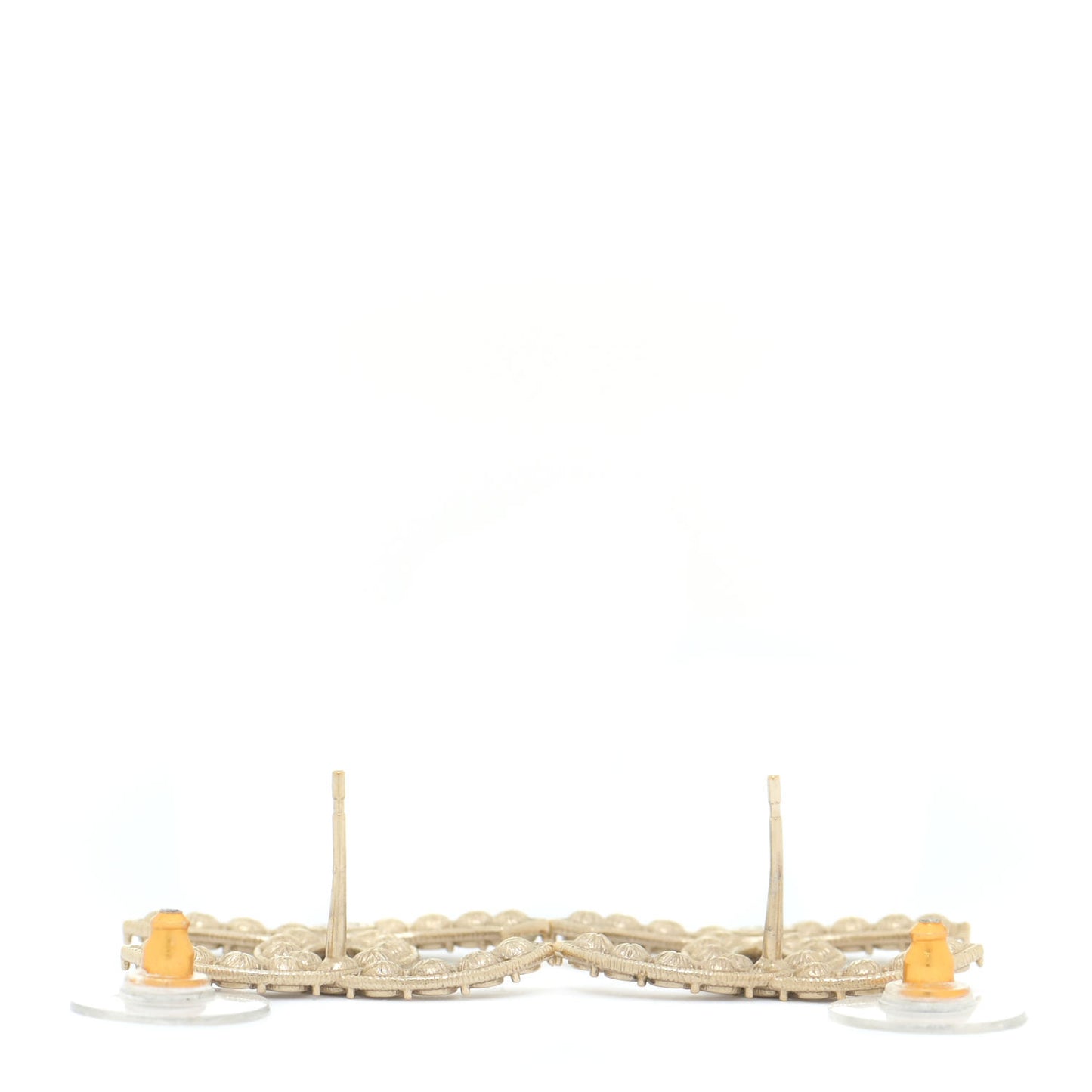Crystal CC Large Stud Earrings Gold