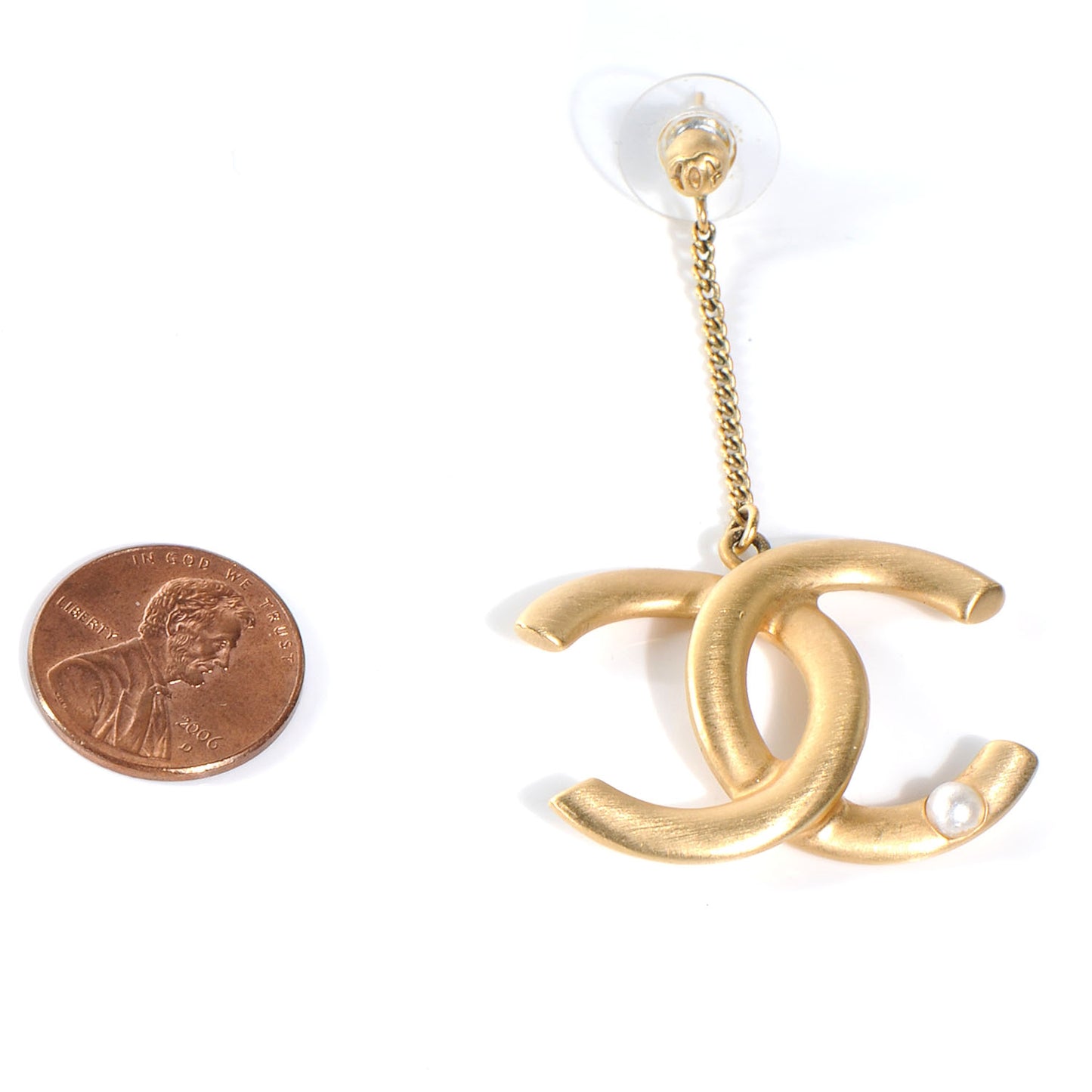 CC Drop Earrings Gold