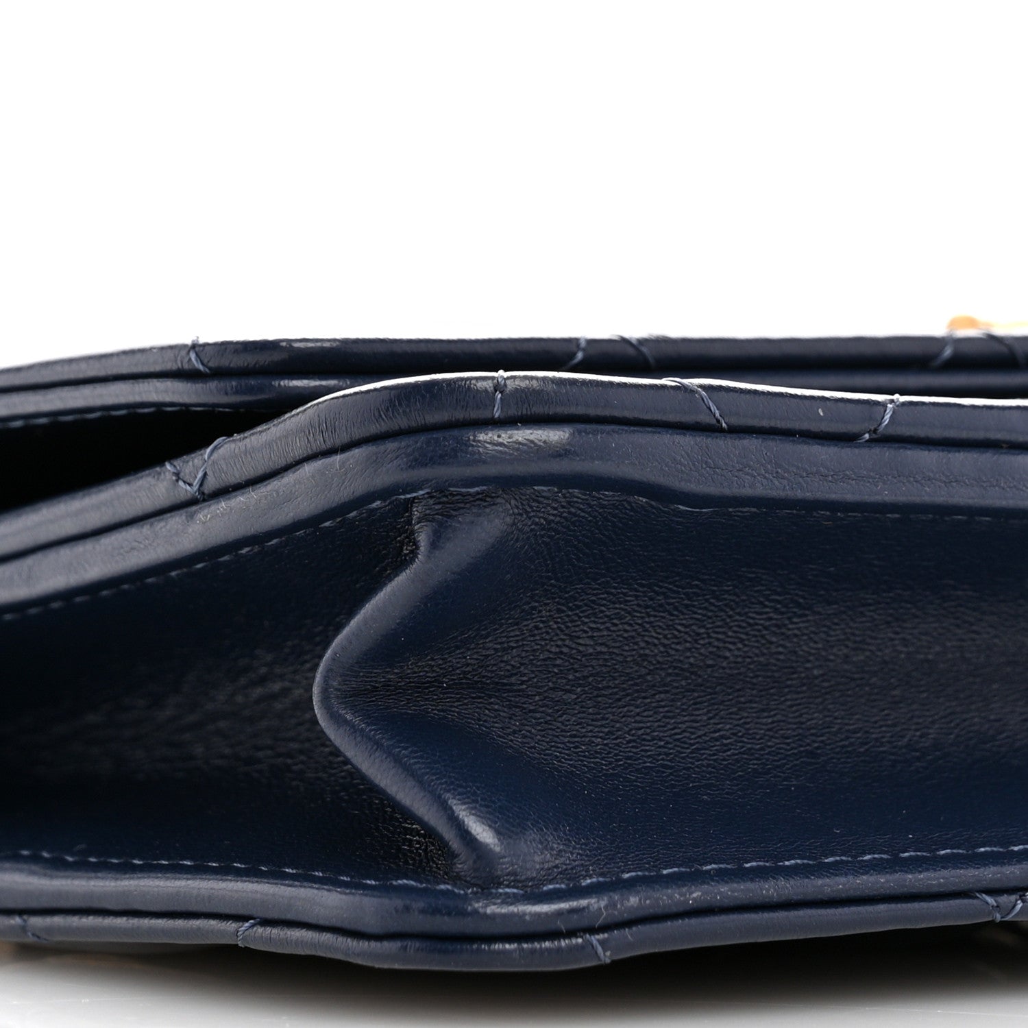 Chanel Lambskin Quilted Pillow Crush Wallet On Chain WOC Dark Blue 10 of 14