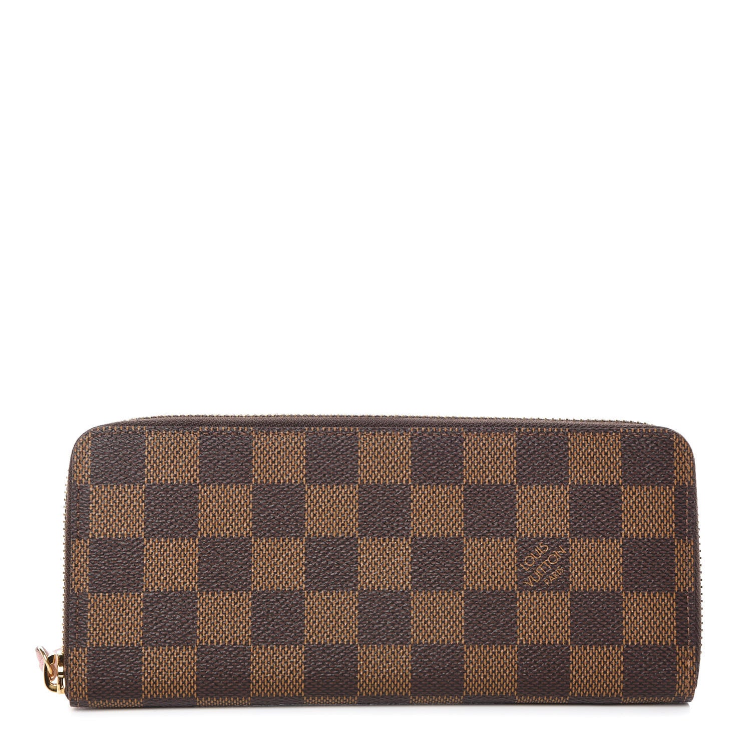 Louis Vuitton Damier Ebene Clemence Wallet Rose Ballerine 1 of 10