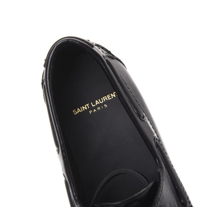 Saint Laurent Moroder Calfskin Mens Deck 20 Loafers 39 Black 7 of 9