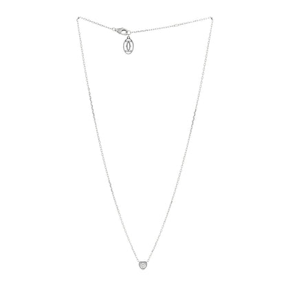 Cartier 18K White Gold Diamond D'Amour Heart Pendant Necklace 2 of 5