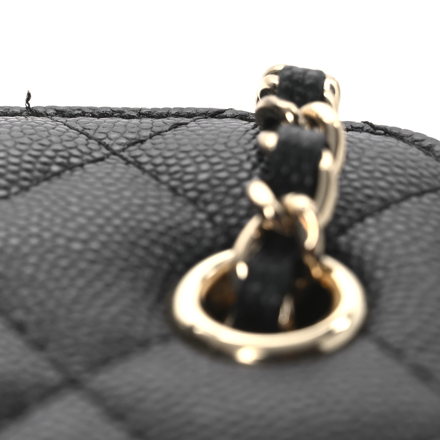 Chanel Caviar Quilted Mini Vanity Case With Chain Black 11 of 13