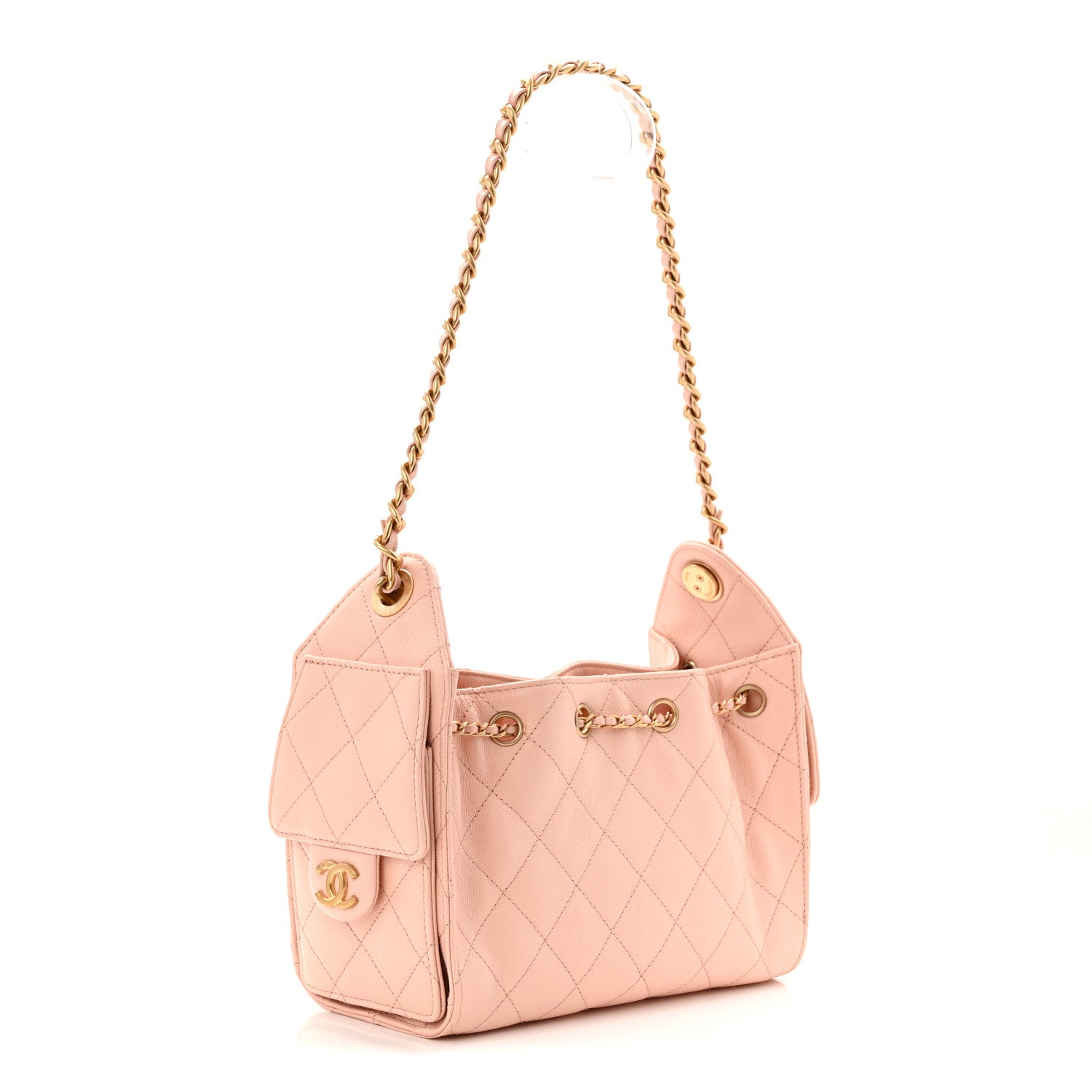 Chanel Caviar Quilted Mini Chanel 25 Handbag Light Pink 3 of 10