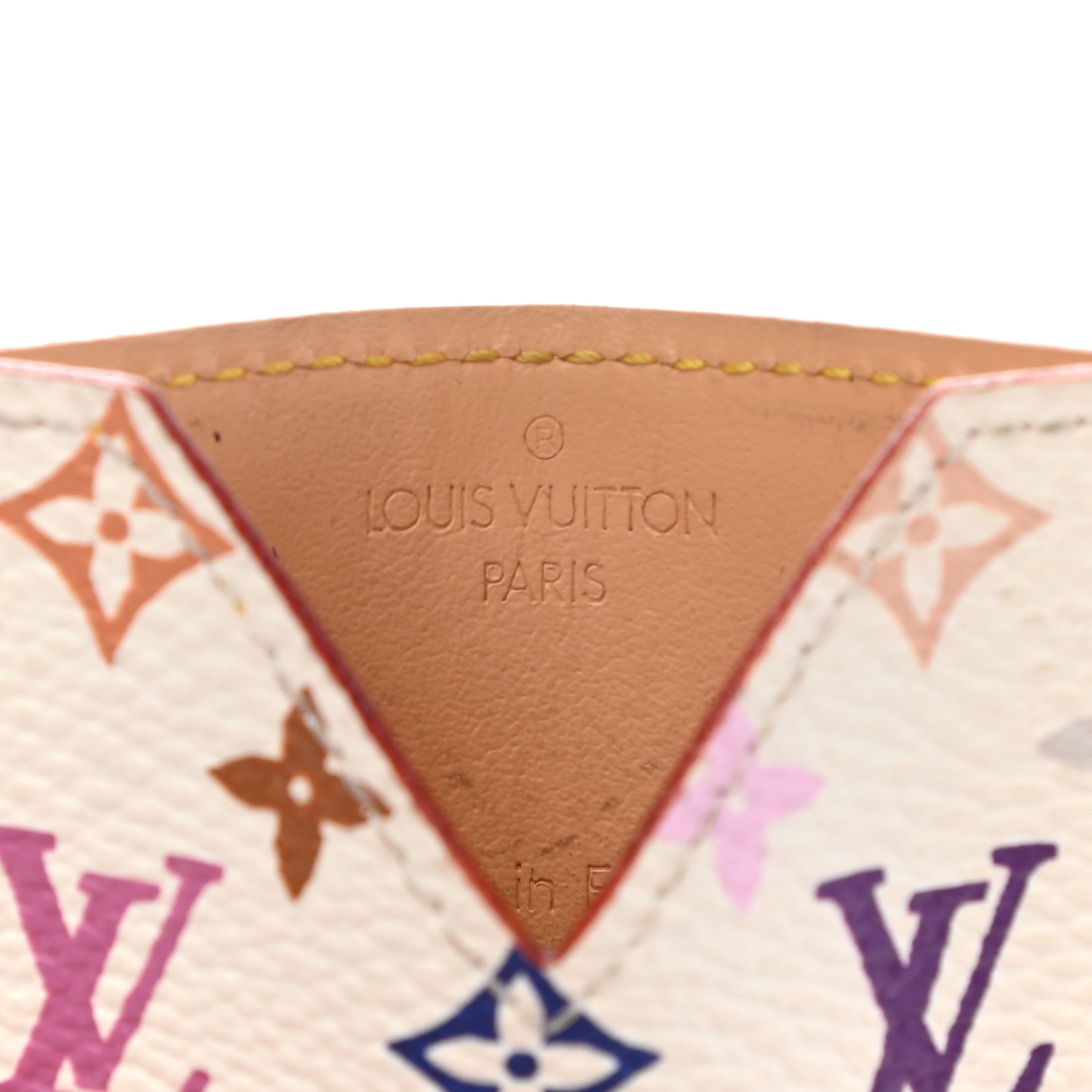 Monogram Multicolor Mirror and Case Pouch White