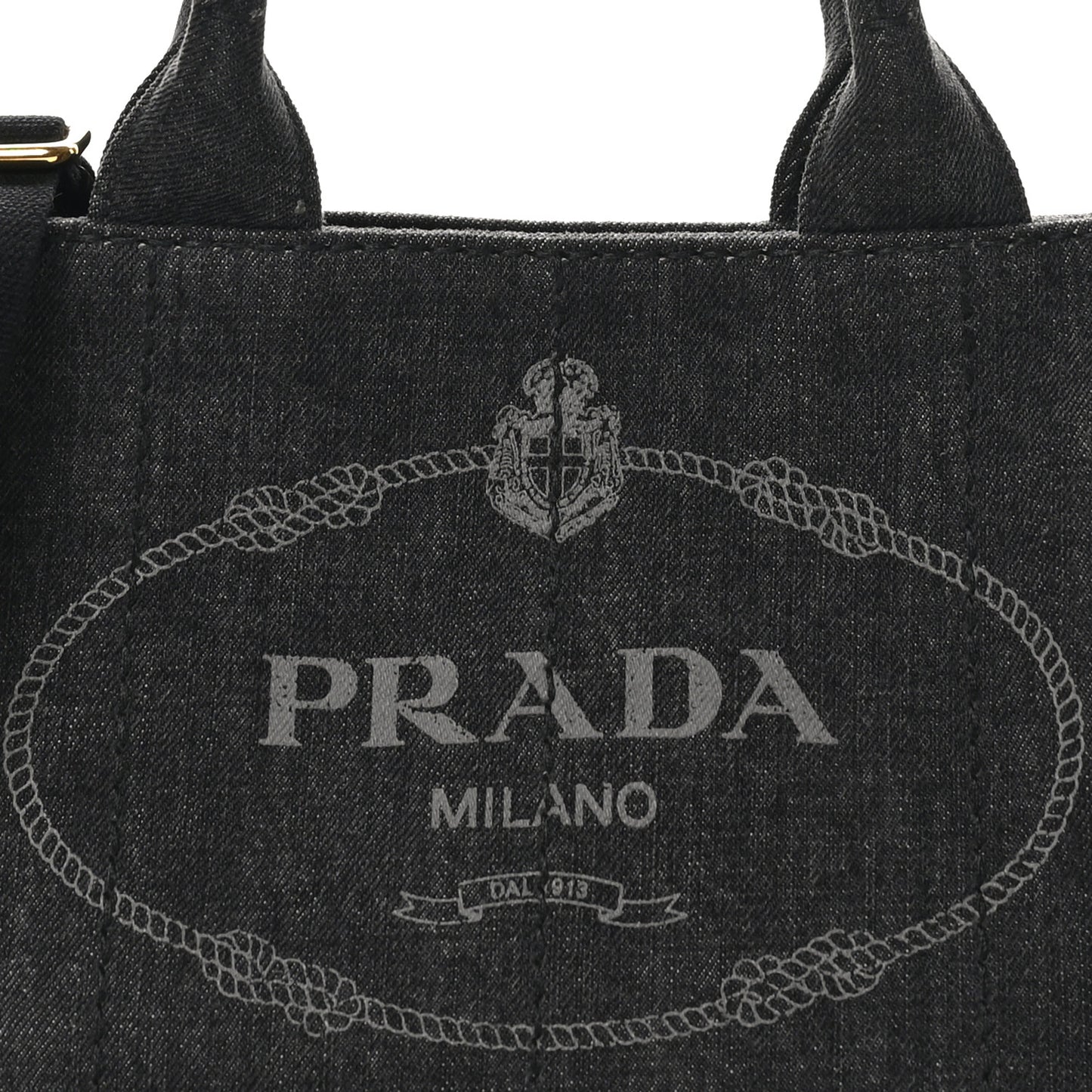 Denim Small Logo Tote Black