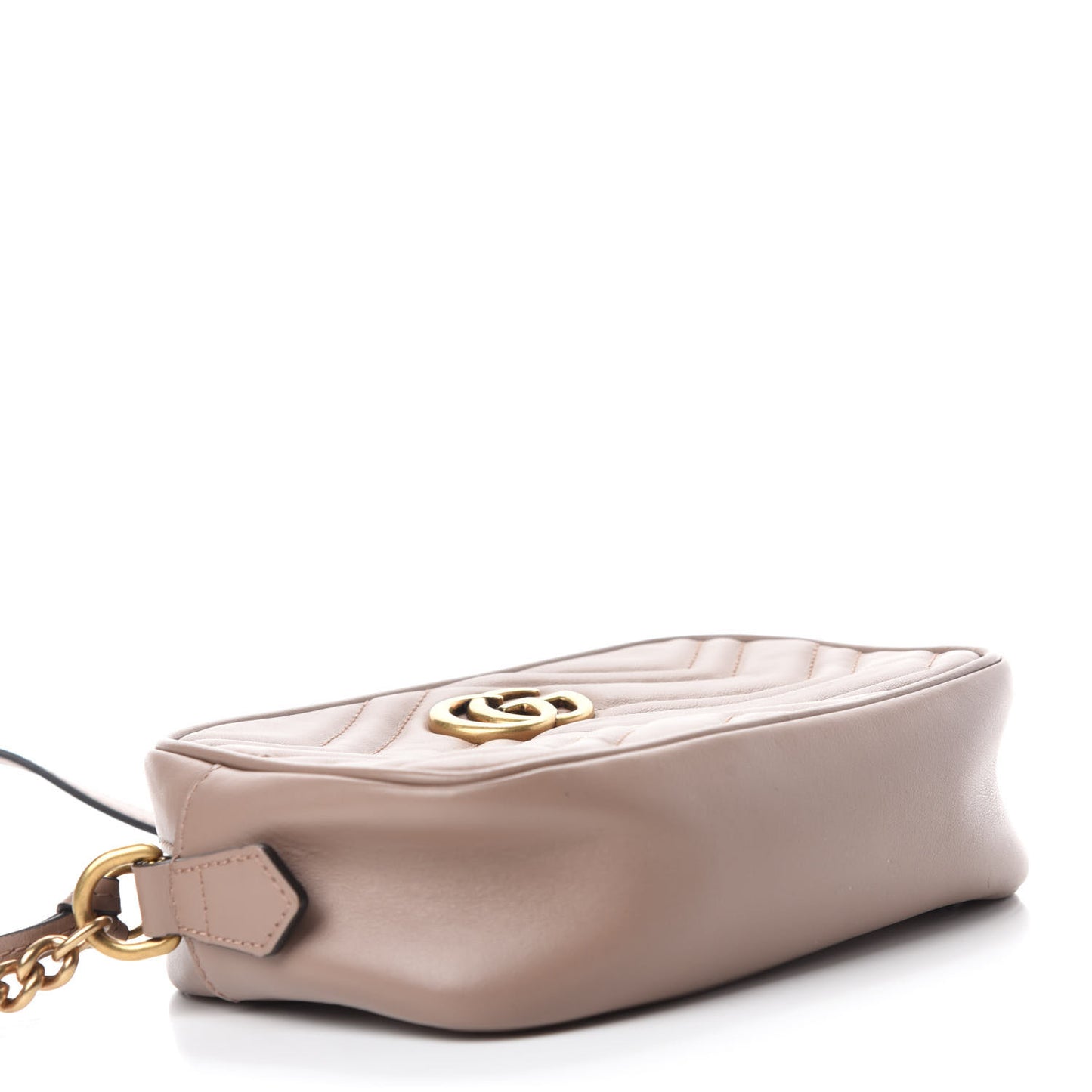 Calfskin Matelasse Mini GG Marmont Chain Shoulder Bag Porcelain Rose