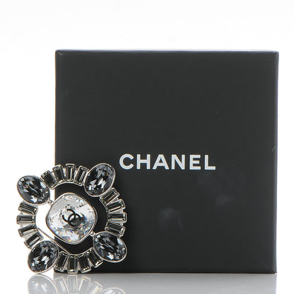 Chanel Baguette Crystal CC Brooch Silver 5 of 5