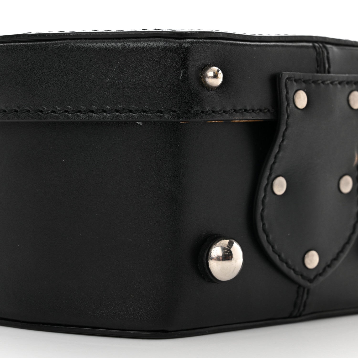 Saint Laurent Calfskin Small Mica Hat Box Black 9 of 12