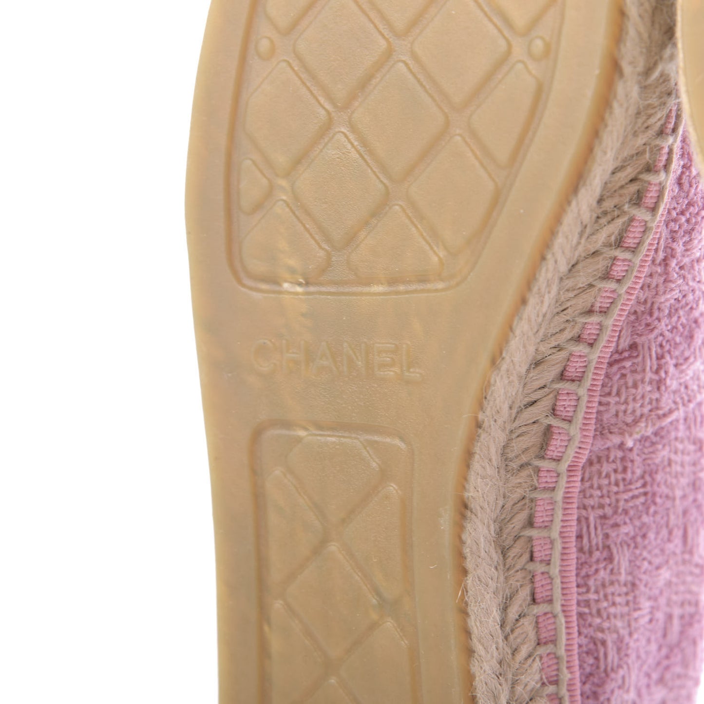 Tweed Patent CC Espadrilles 38 Pink Black
