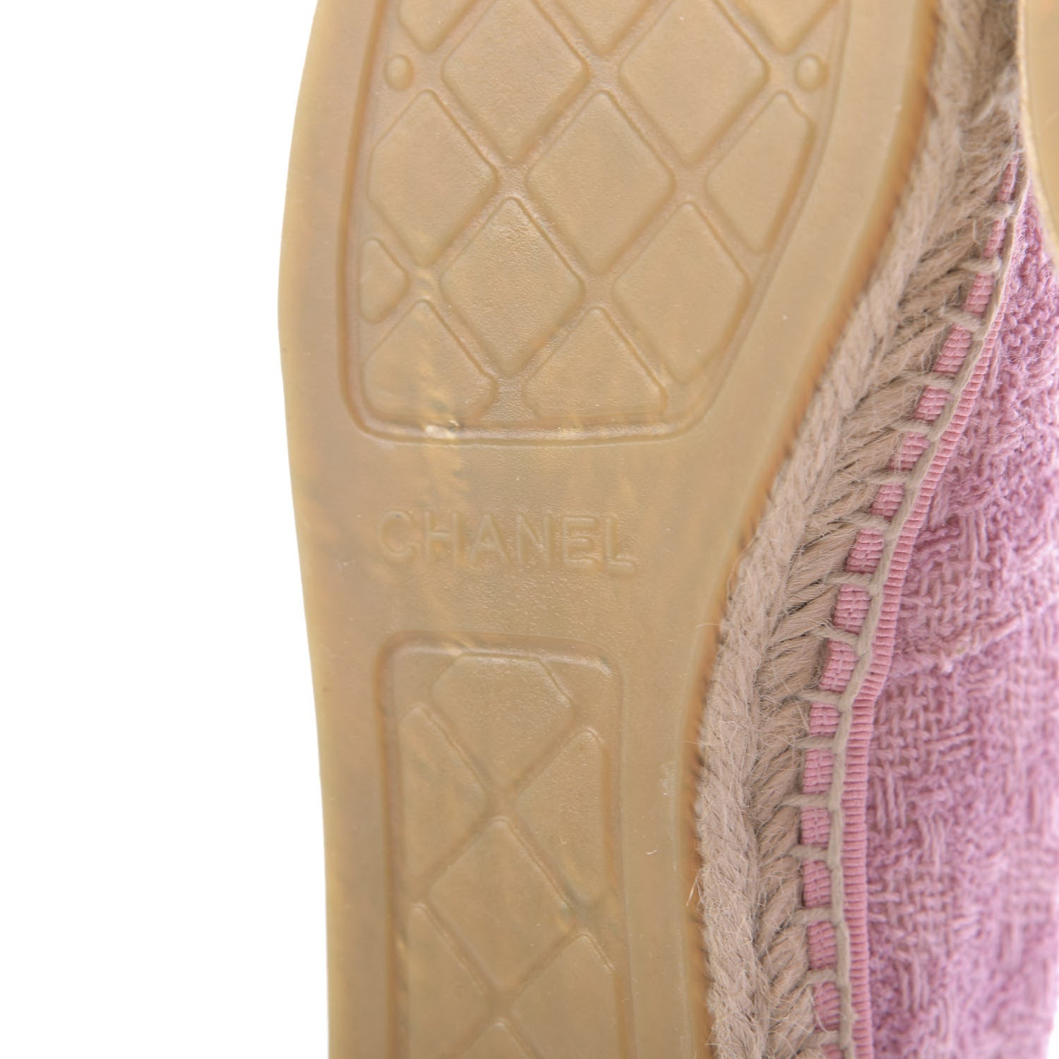 Chanel Tweed Patent CC Espadrilles 38 Pink Black 10 of 11