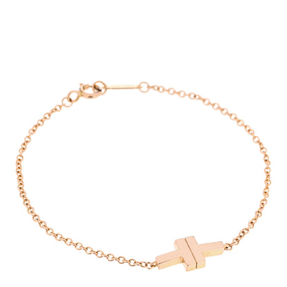 Tiffany 18K Rose Gold T Single Chain Bracelet 1 of 5