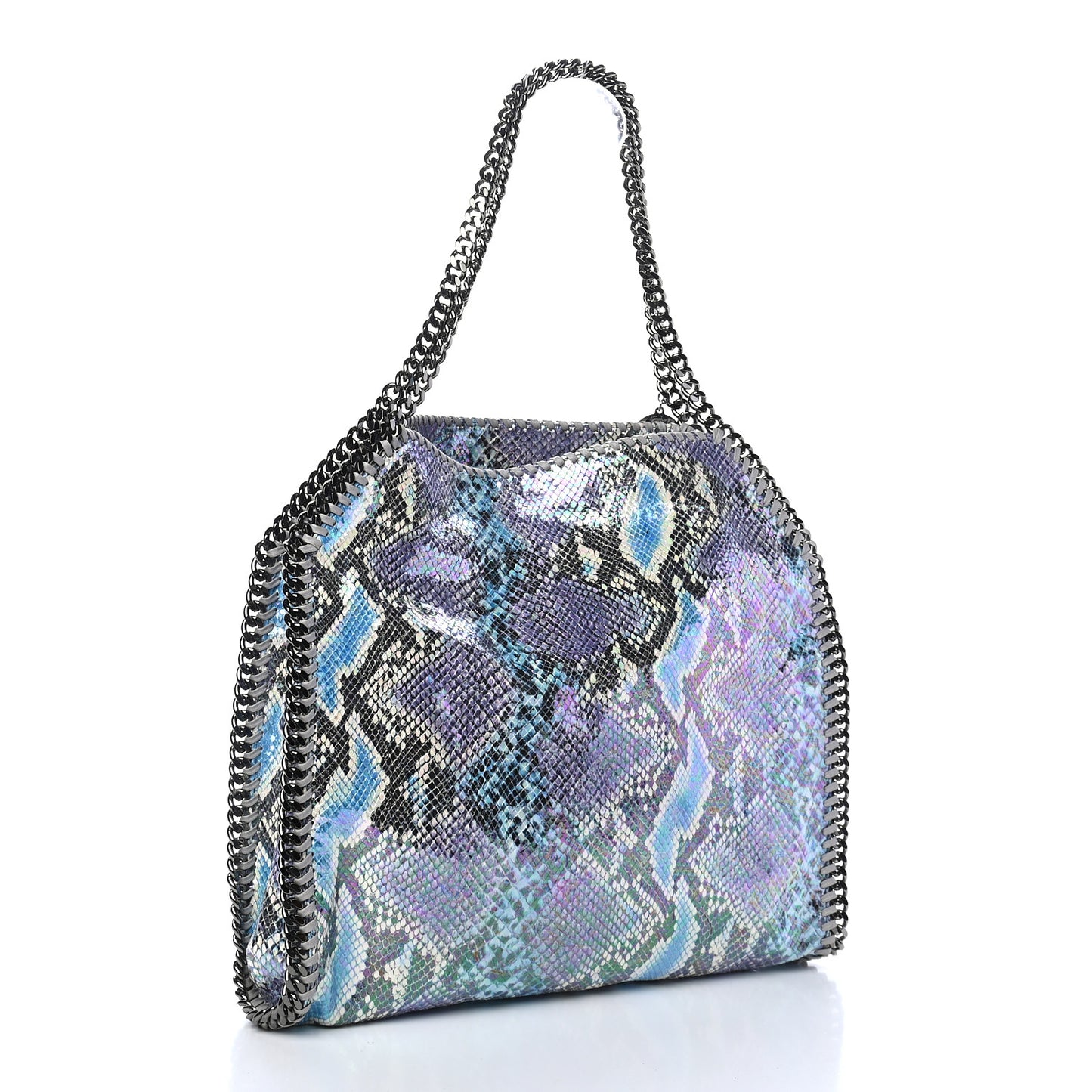 Eco Python Oleographic Small Falabella Tote Navy