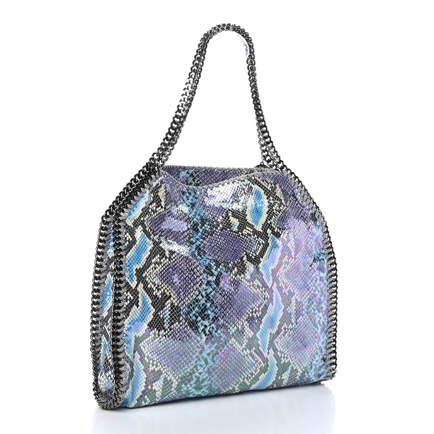 Stella McCartney Eco Python Oleographic Small Falabella Tote Navy 2 of 10